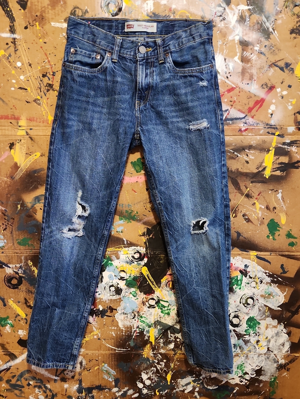 Levi's Kid's Blue Distressed Skinny Jeans